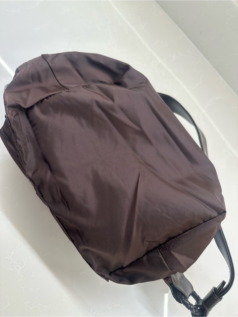 The Sak Vintage Brown Crochet Basketweave Hobo Shoulder Bag 6220 Good Condition - Picture 12 of 16